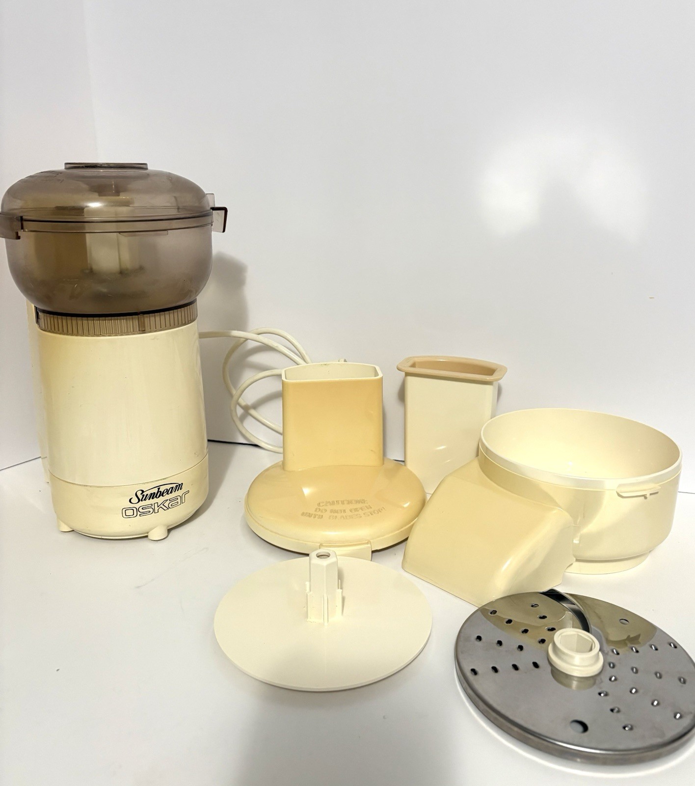 Vintage Sunbeam Food Processor Oskar 14081 Chopper Attachment Blades Chute