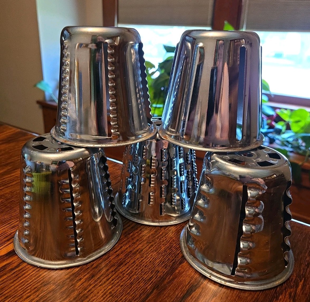Set 5 Saladmaster Food Processor Slicer Shredder Grater Replacement Cones G1-G5