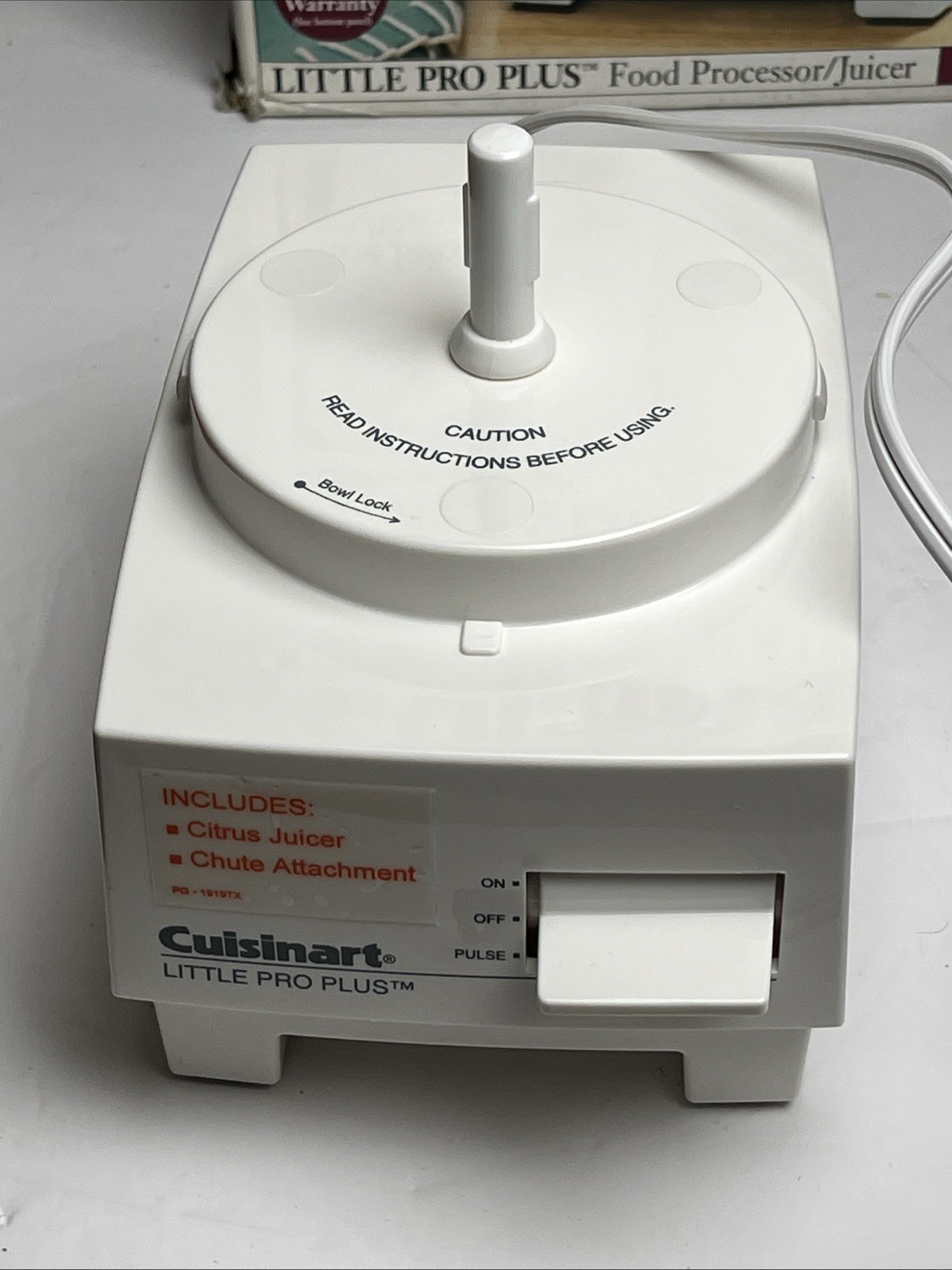 Cuisinart Little Pro Plus Food Processor Motor Base Only w/ Box – WORKS SEE VID