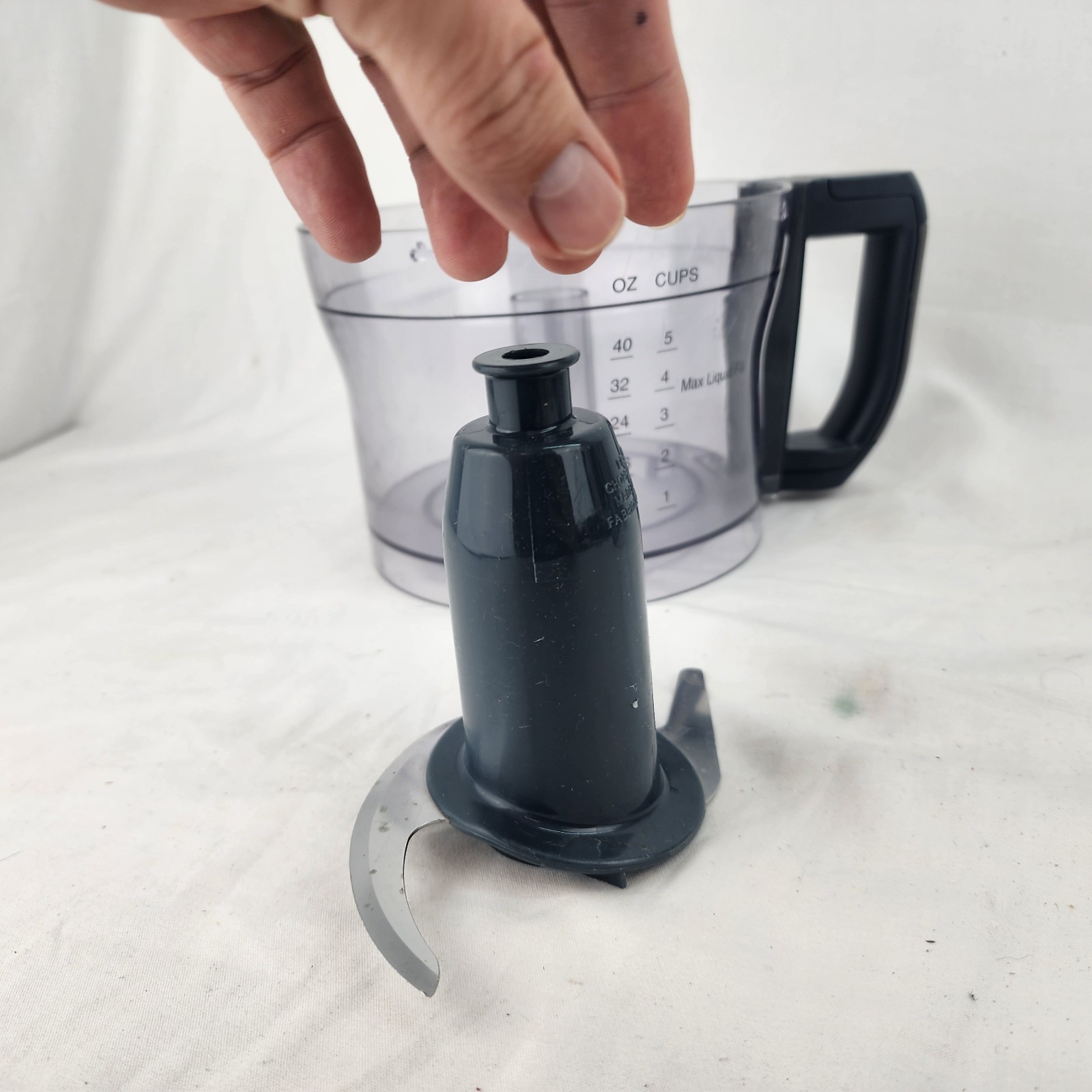 Cuisinart 5-Cup Food Processor FP-8 Clear Work Bowl, Lid, & Chopper Blade Lot
