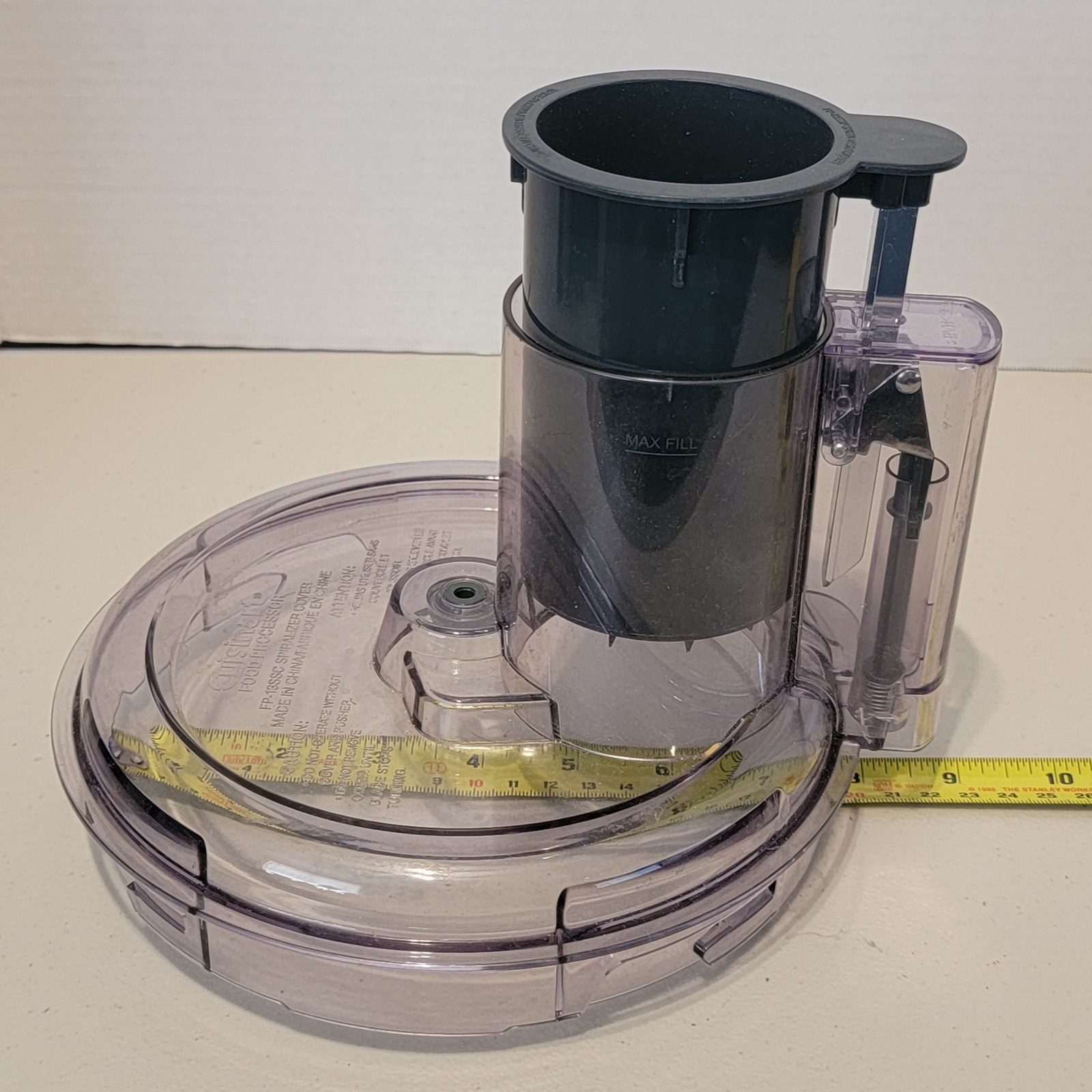 Food Processor Lid Assembly Replacement Purple Chute Pusher 9in