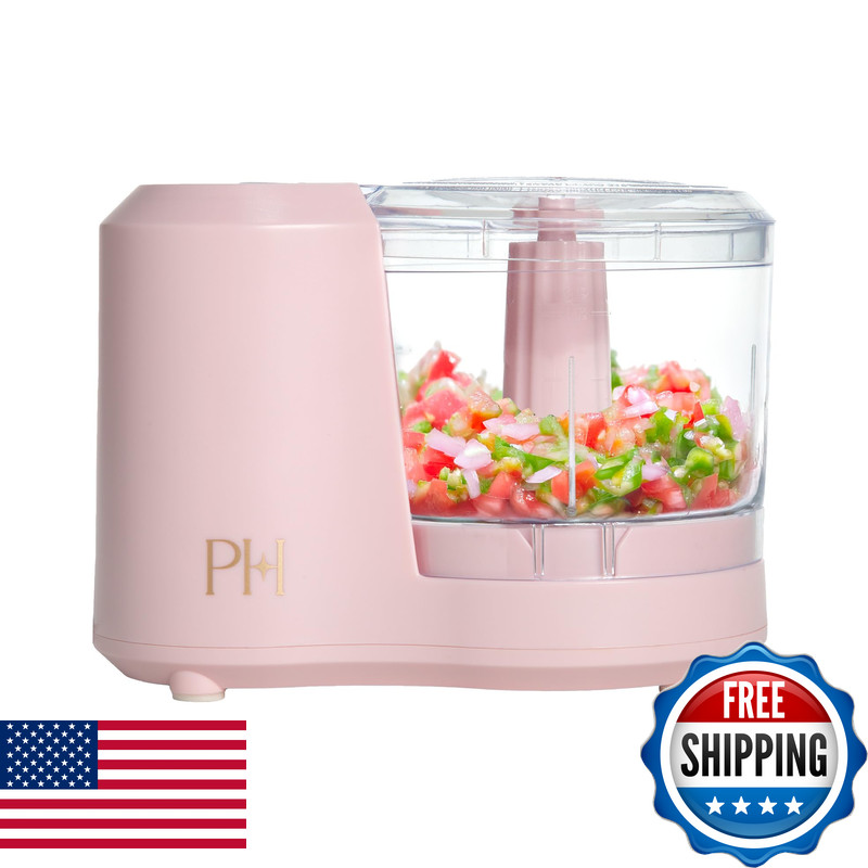 Paris Hilton 1.5-Cup Food Chopper Stainless Steel Blade One-Touch Pulse Control