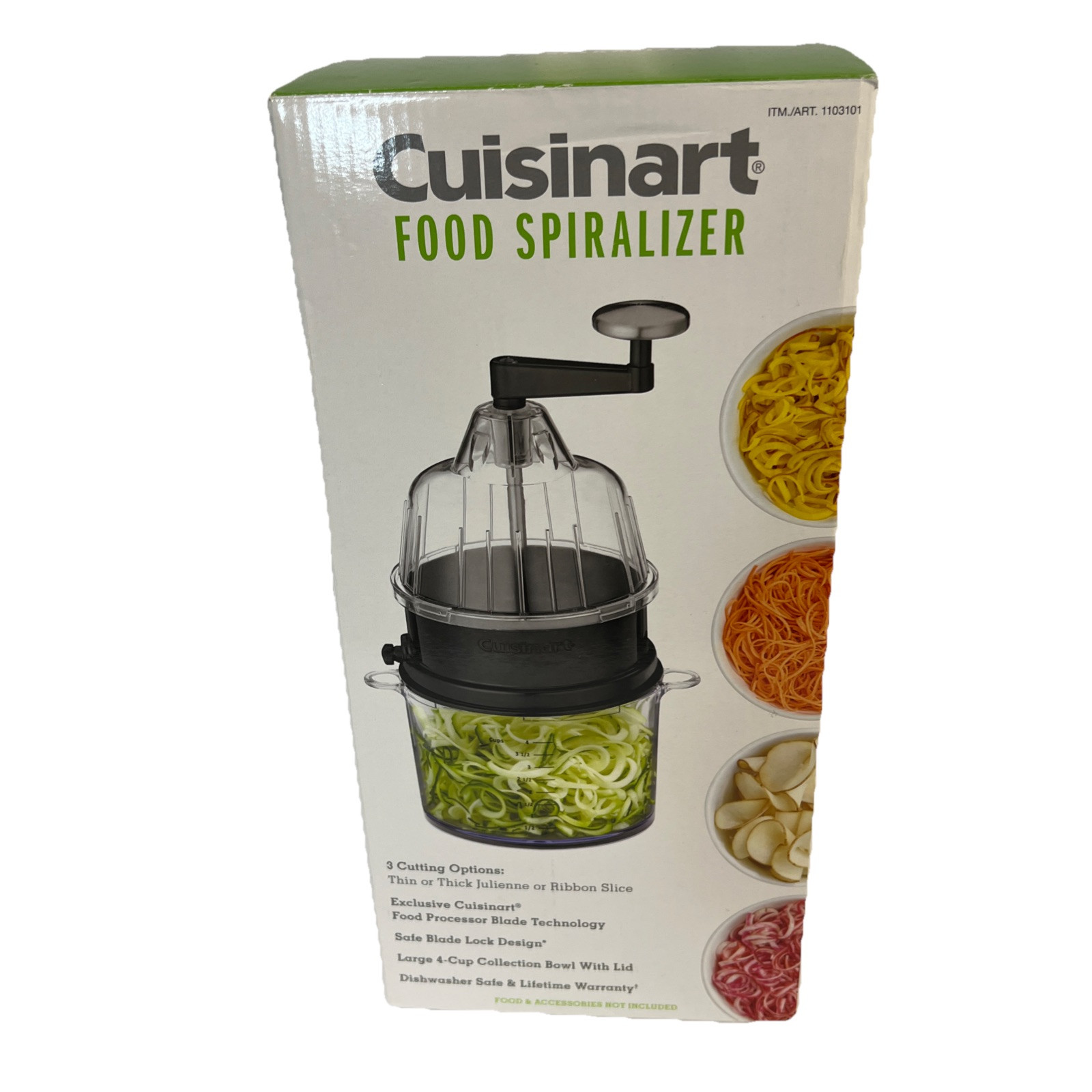 Cuisinart Food Spiralizer (New in Box) 4 Cup Bowl w/Lid, Dishwasher Safe