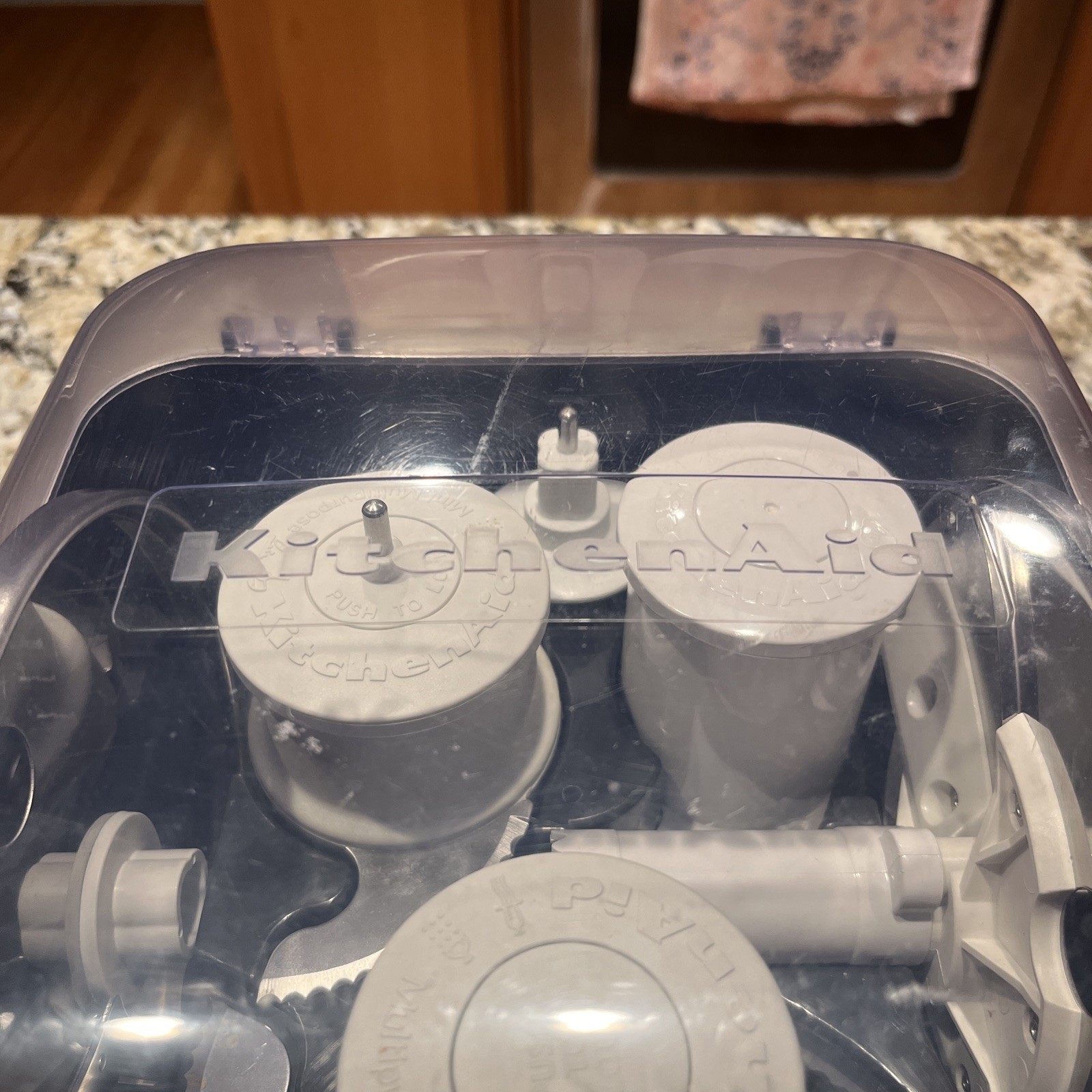 Kitchen Aid Food Processor Accessory Kit w/Storage Case-Stem & Various Blades