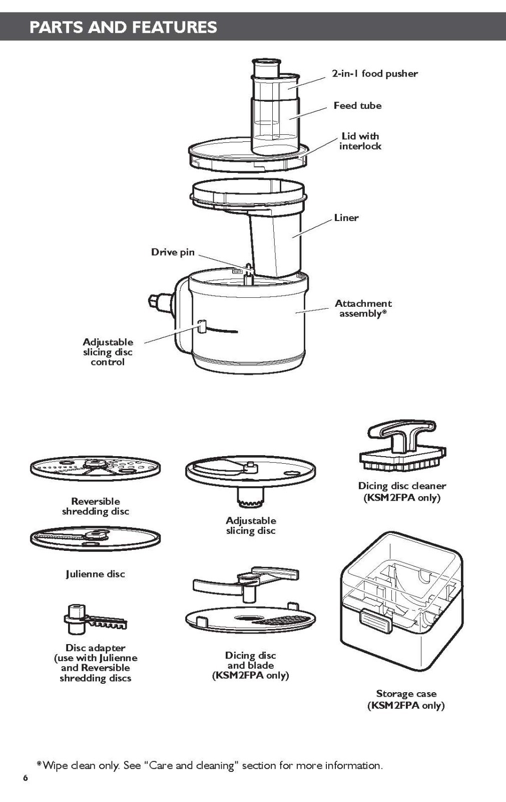 KitchenAid Processor JULIENNE Disc KFP0935 KFP0935Q No Box for KSM1FPA KSM2FPA