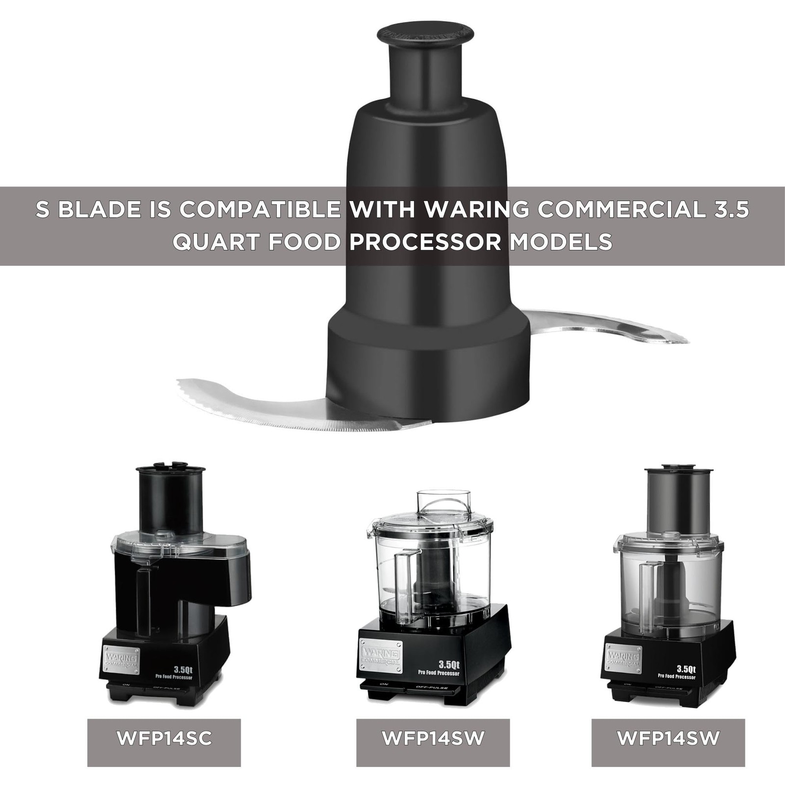 Waring Commercial Sealed LiquiLock S-Blade for use WFP14S, WFP14SC (Patented)