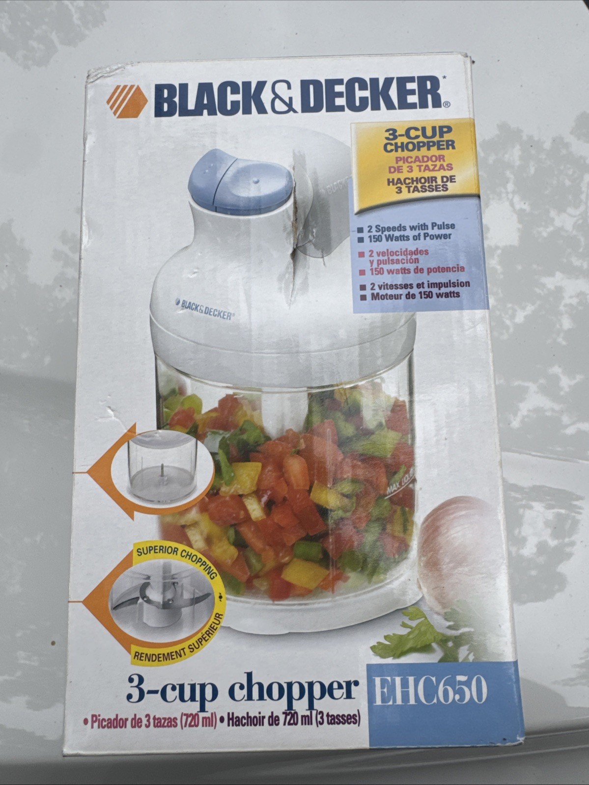 New Black & Decker Ergo 3 Cup Deluxe Chopper Model #EHC650