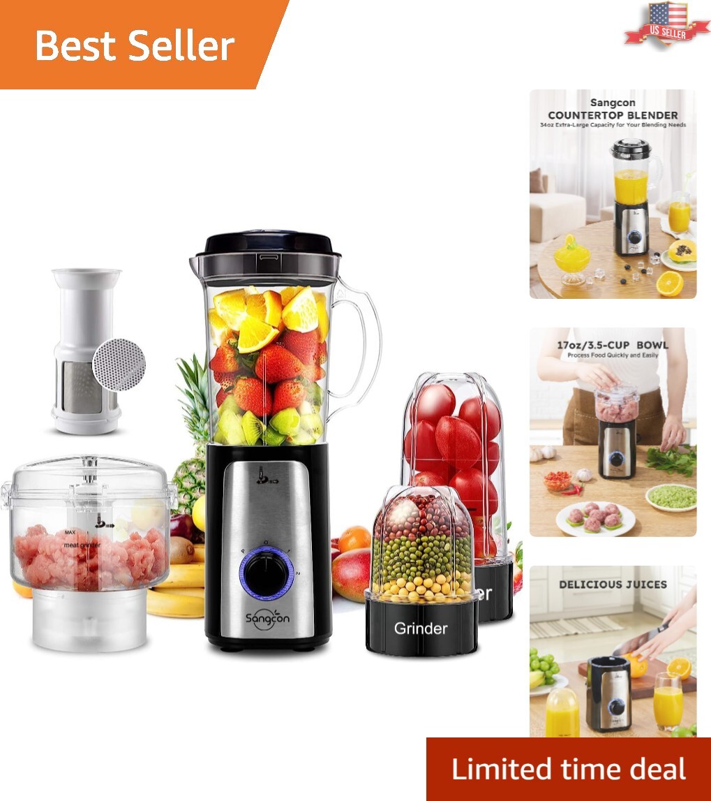 High-Speed 5-in-1 Blender and Food Processor Combo – Versatile Kitchen Assistant
