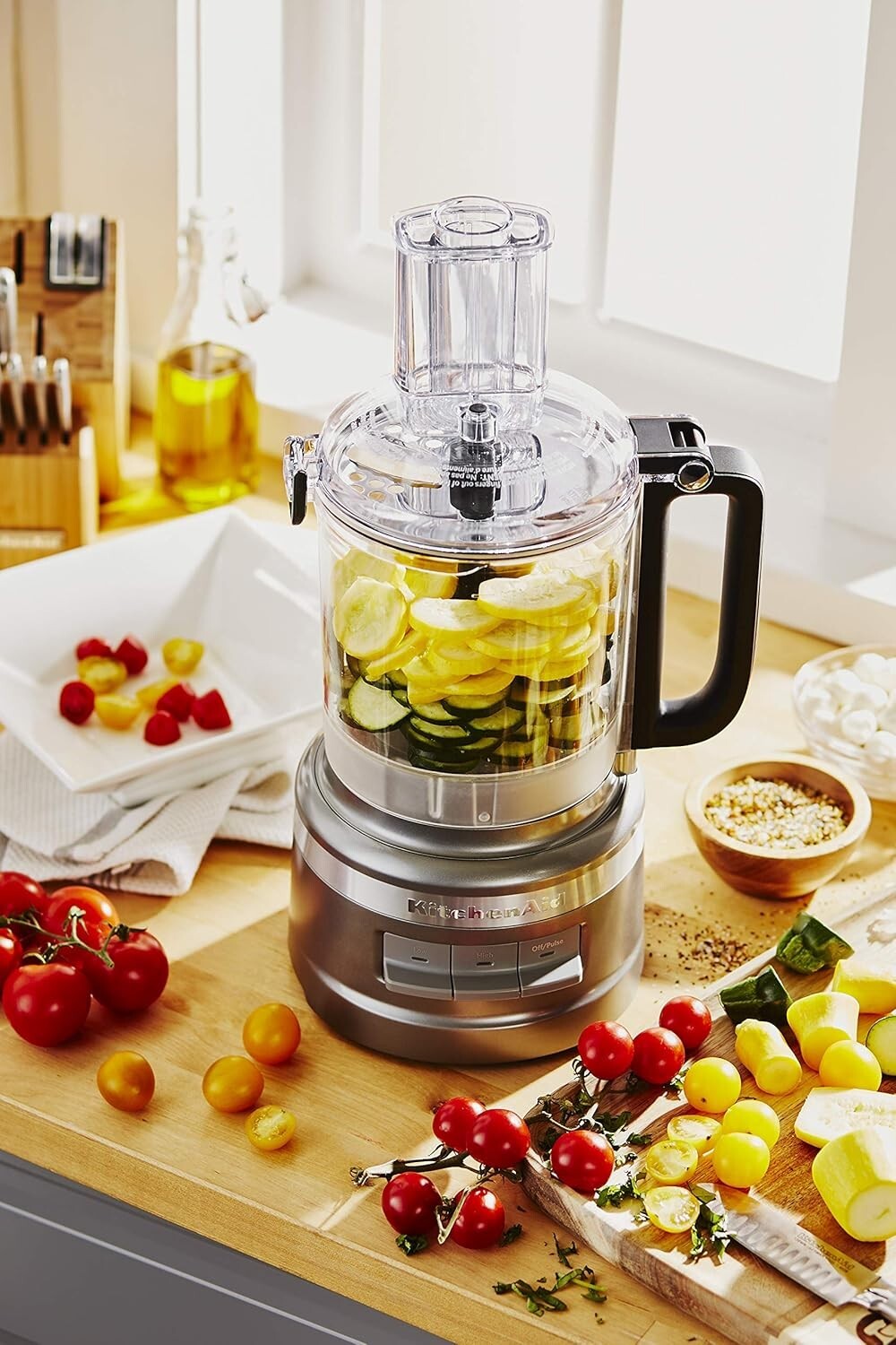 KitchenAid KFP0919CU 9 Cup Plus 3 Speed Food Processor – Contour Silver