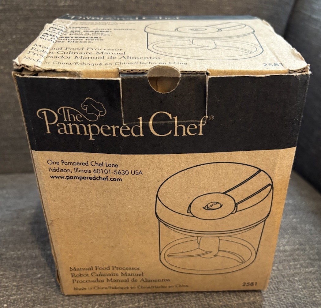 The Pampered Chef Manual Food Processor Model 2581 Chopper 3 Cup In Box