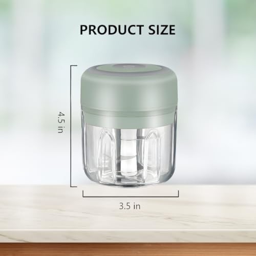 Mini Electric Food Processor & Garlic Chopper – 250ML USB 250ml – Green
