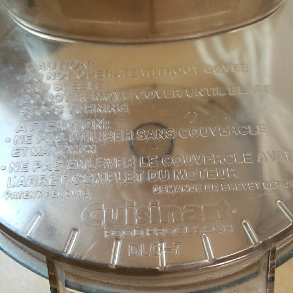 Vintage Cuisinart DLC-7 Super Pro Food Processor Works Great (Stress Fracture)