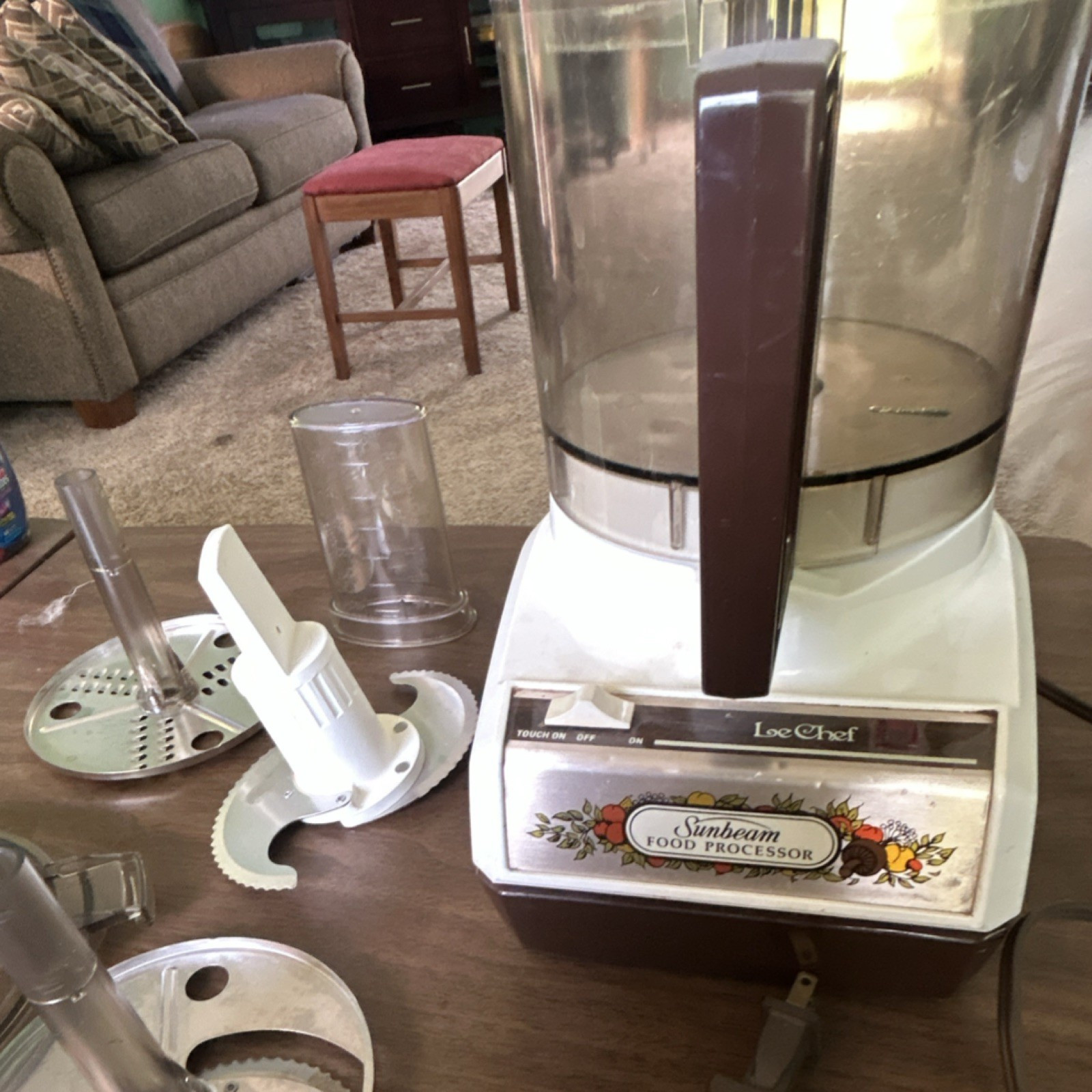 Sunbeam Le Chef Full-Size Food Processor Electric 2-Speed Pulse, Blades/Lid