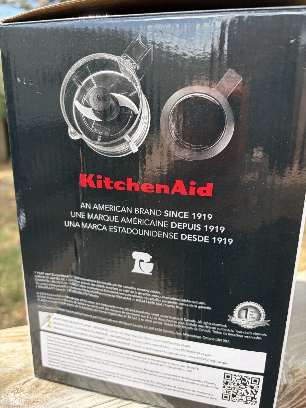 KitchenAid 3.5 C Food Chopper In Box KFC3510CU Quickly Mix Purée WORKS Paperwork