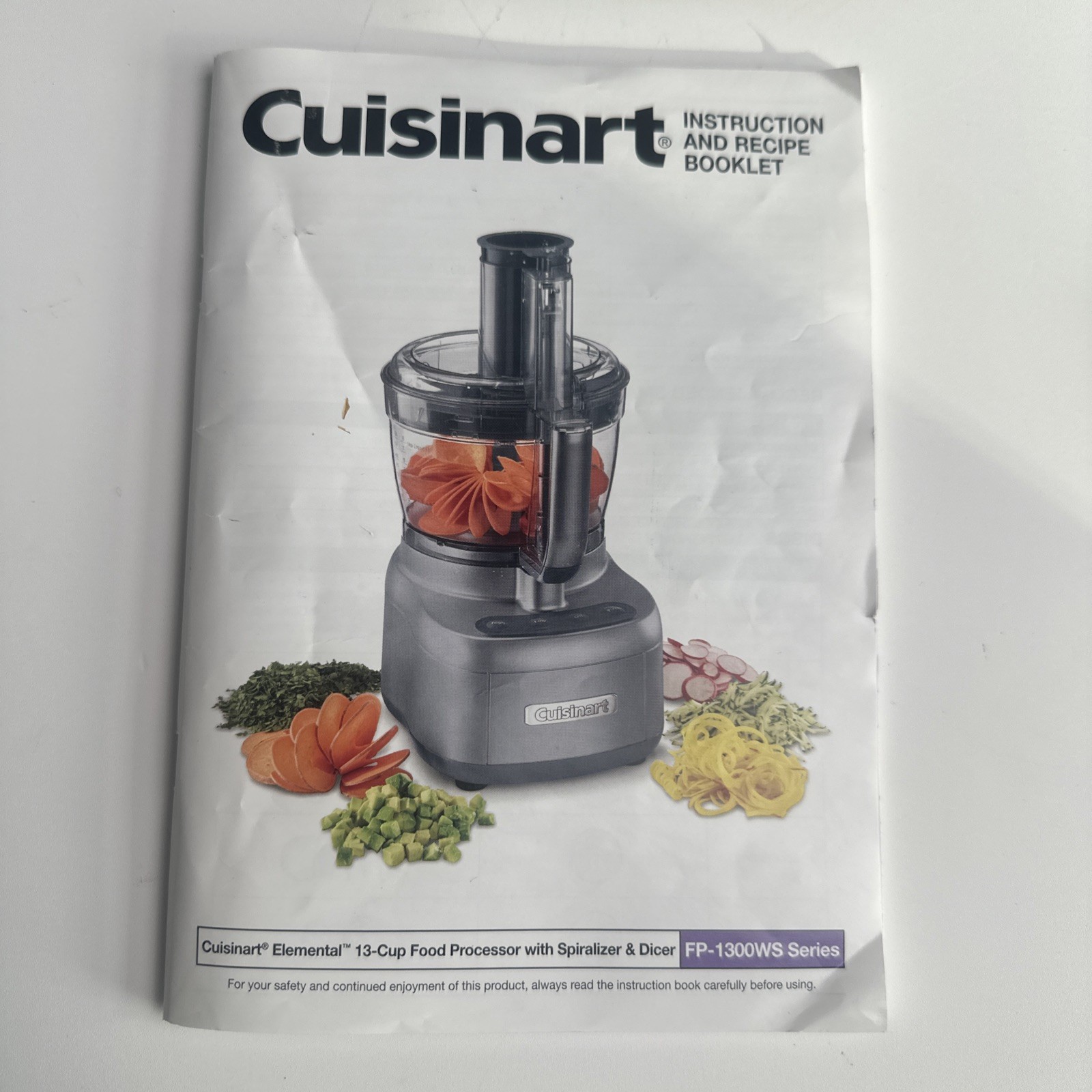 Cuisinart Instruction And Recipe Booklet Elemental FP-1300WS