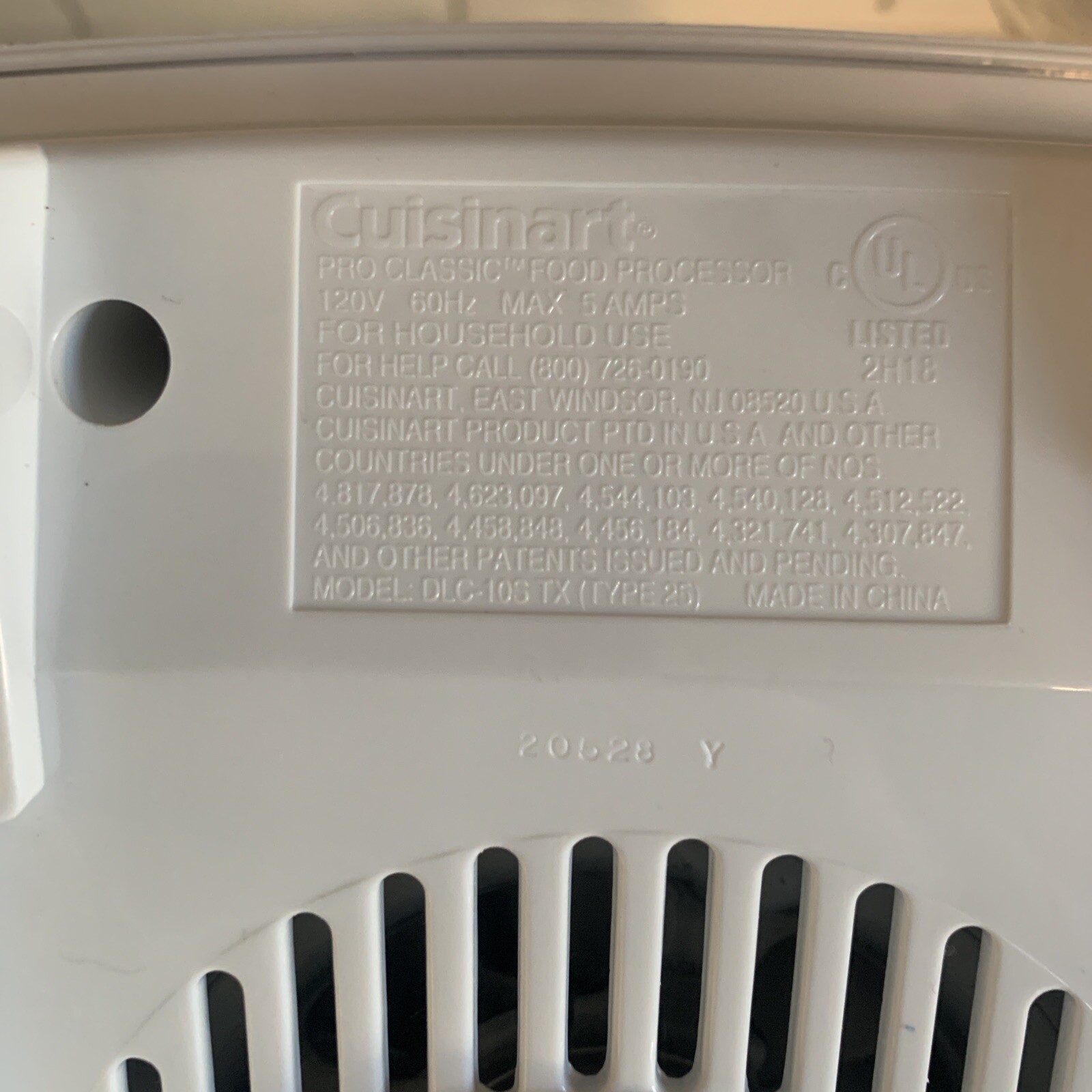 Cuisinart Pro Classic White DLC-10S TX Type 25 Food Processor Motor Base Only