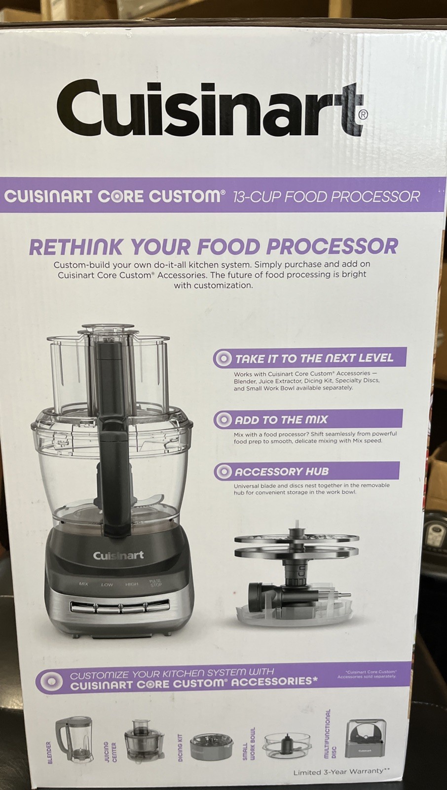 Cuisinart Core Custom 13-Cup Food Processor • Chop, Puree, Shred, Slice & More