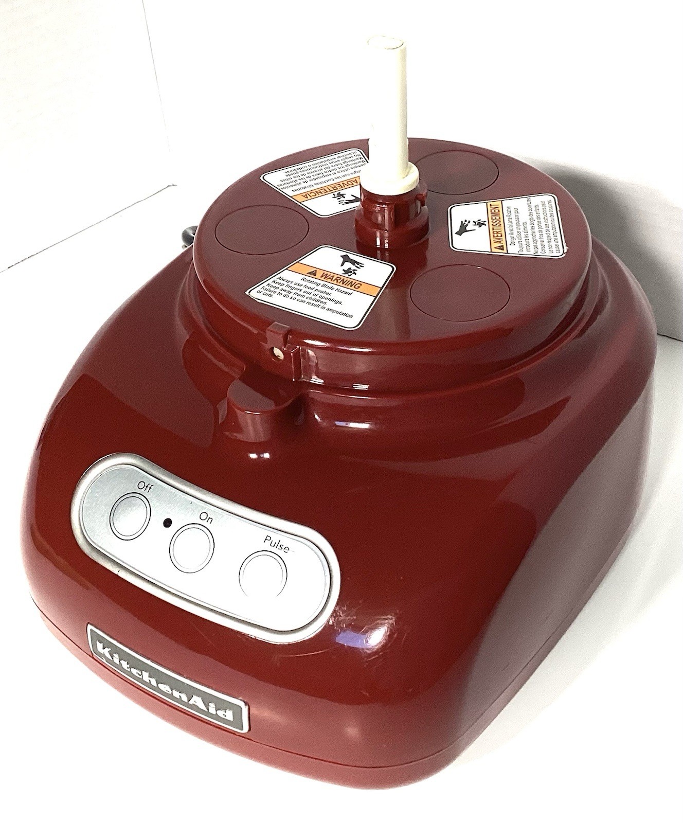 KitchenAid KFP740QGC3 Food Processor Base Red Tested Excellent Condition