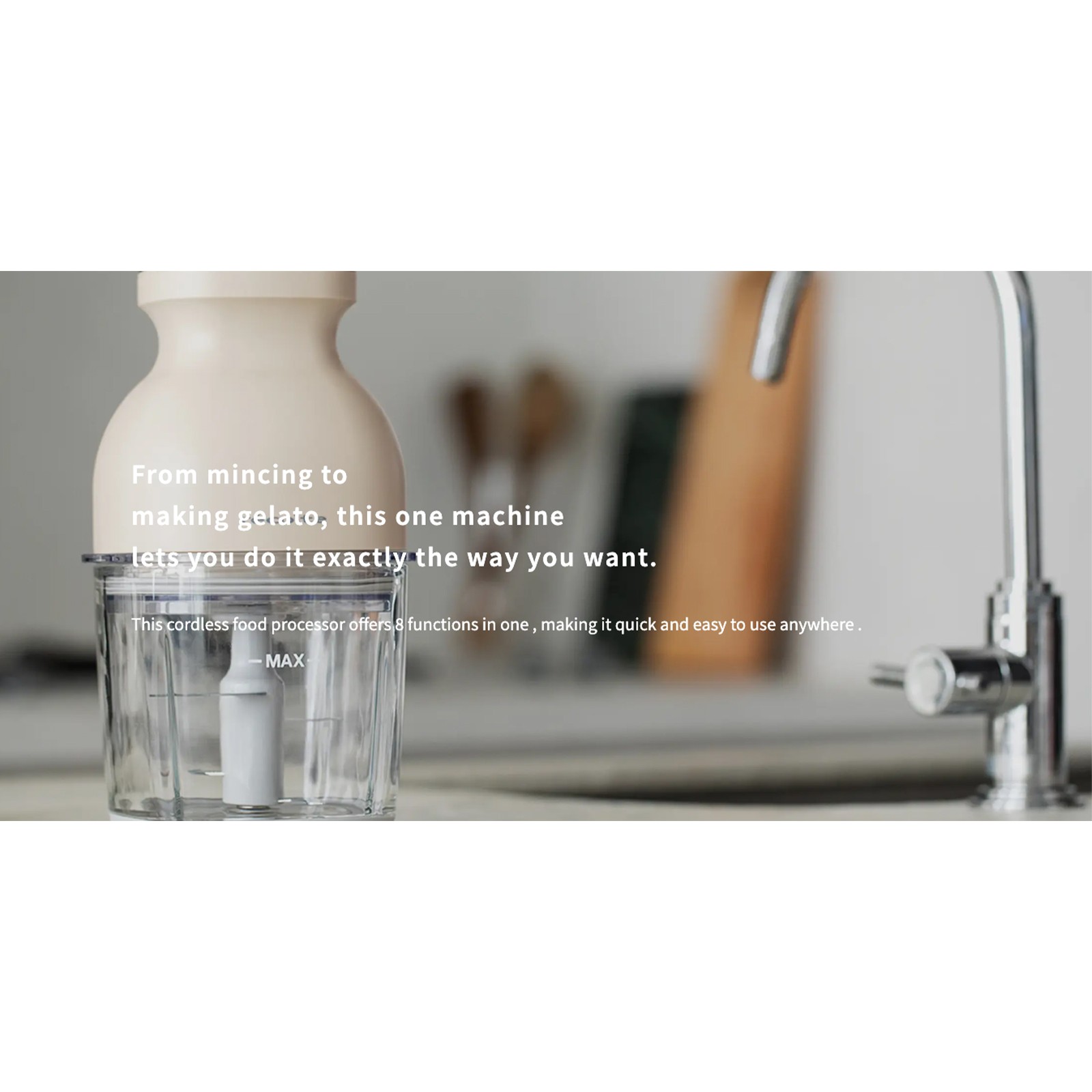Recolte RCP-7 (W) Cordless Capsule Cutter Bonne Cream White 8-in-1 Rechargeable