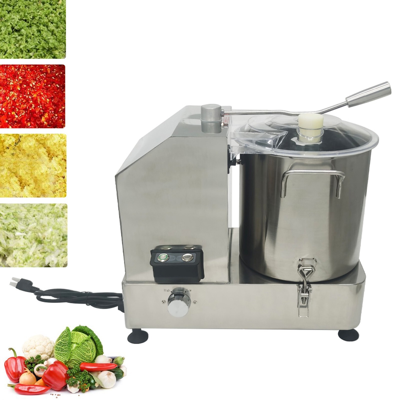 110V Commercial Food Shredder Multi-functional Vegetable Chopper Meat Grinder