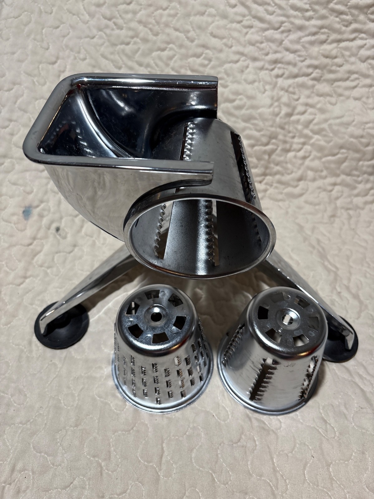 Vintage SALADMASTER Manual Food Processor Five Star with cones