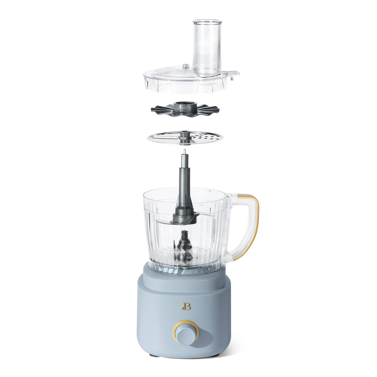 FREE SHIPPING! Beautiful 10-Cup Food Processor with Accessories, Cornflower Blue