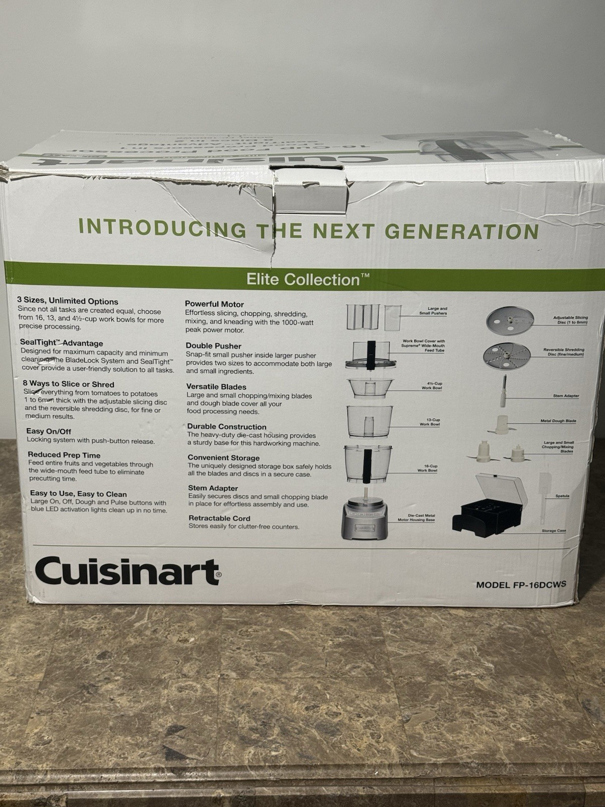 Cuisinart Elite Collection 16-Cup Food Processor FP-16DCWS – Open Box