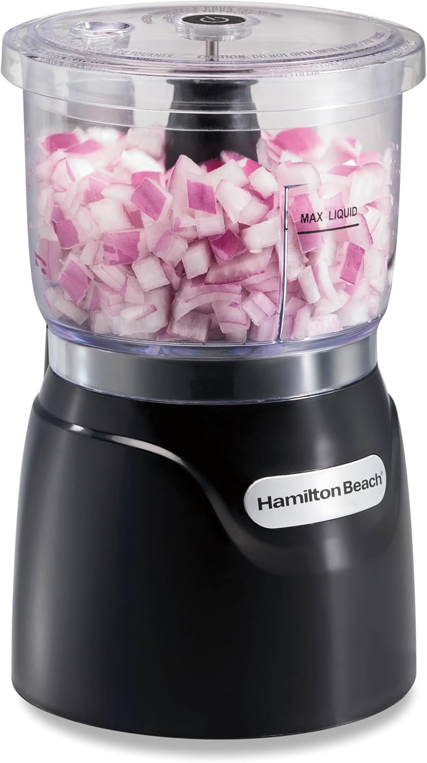 Electric Vegetable Chopper & Mini Food Processor, 3-Cup, 350W, Black
