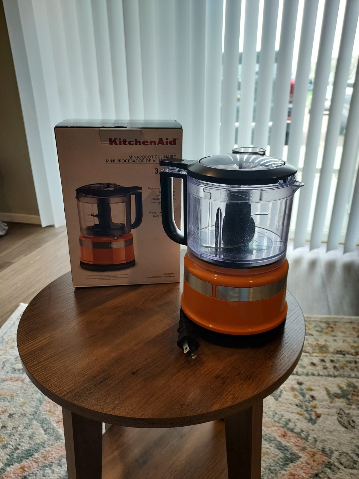 Kitchen-Aid Mini Food Processor 3.5 Cup Tangerine
