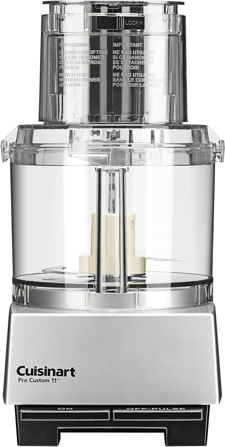 11-Cup Food Processor Slicing Shredding Discs Electric Chopper Chrome DLC-8SBCYP
