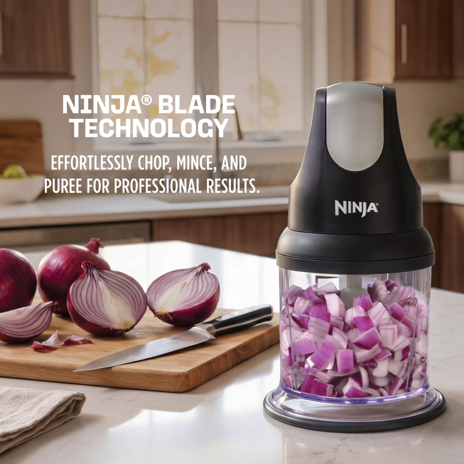 Ninja Express Chop NJ100WM 16 oz Food Chopper One-Touch Pulse Black