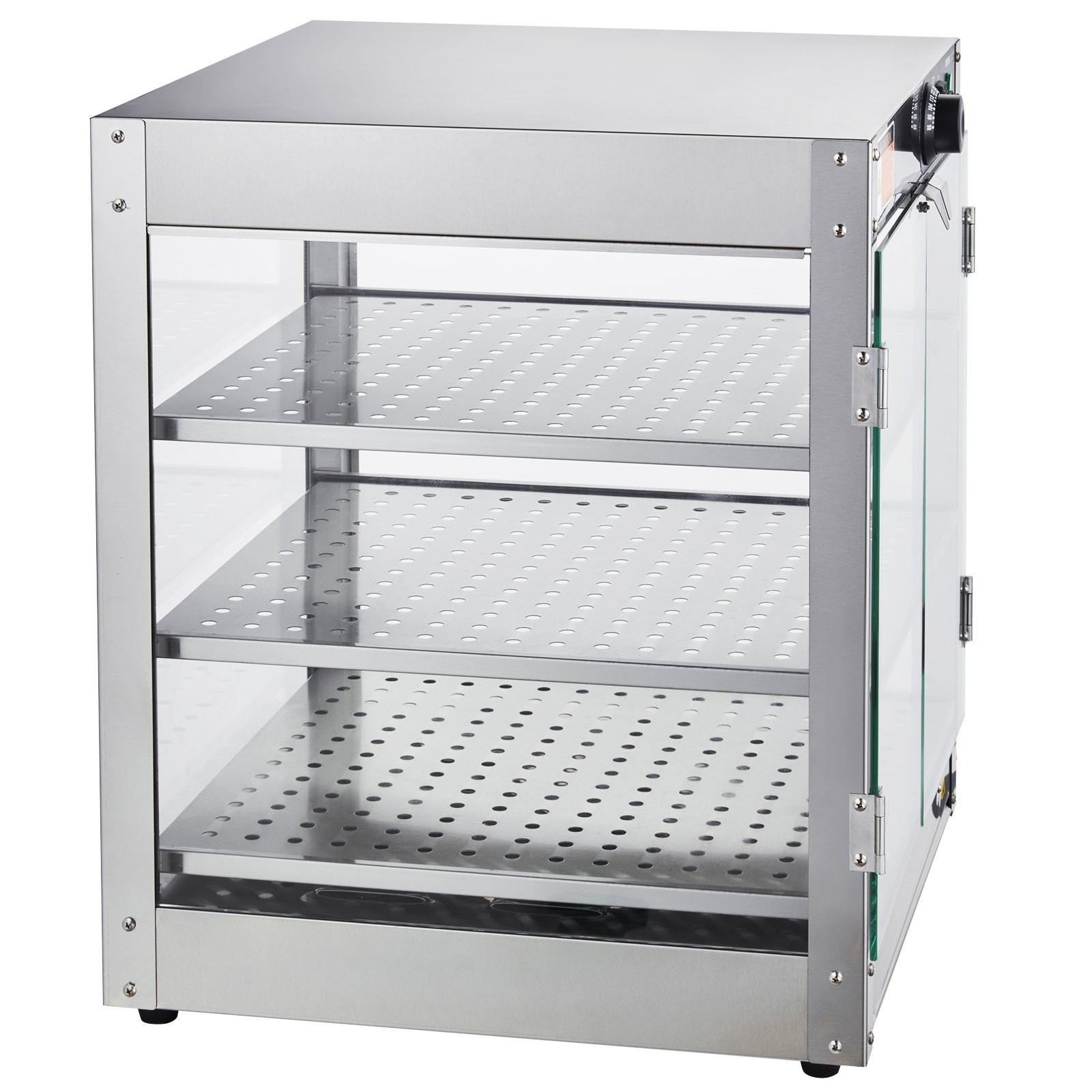 3-Tier Commercial Food Warmer Display, 800W Food Display Warmer with Light to En