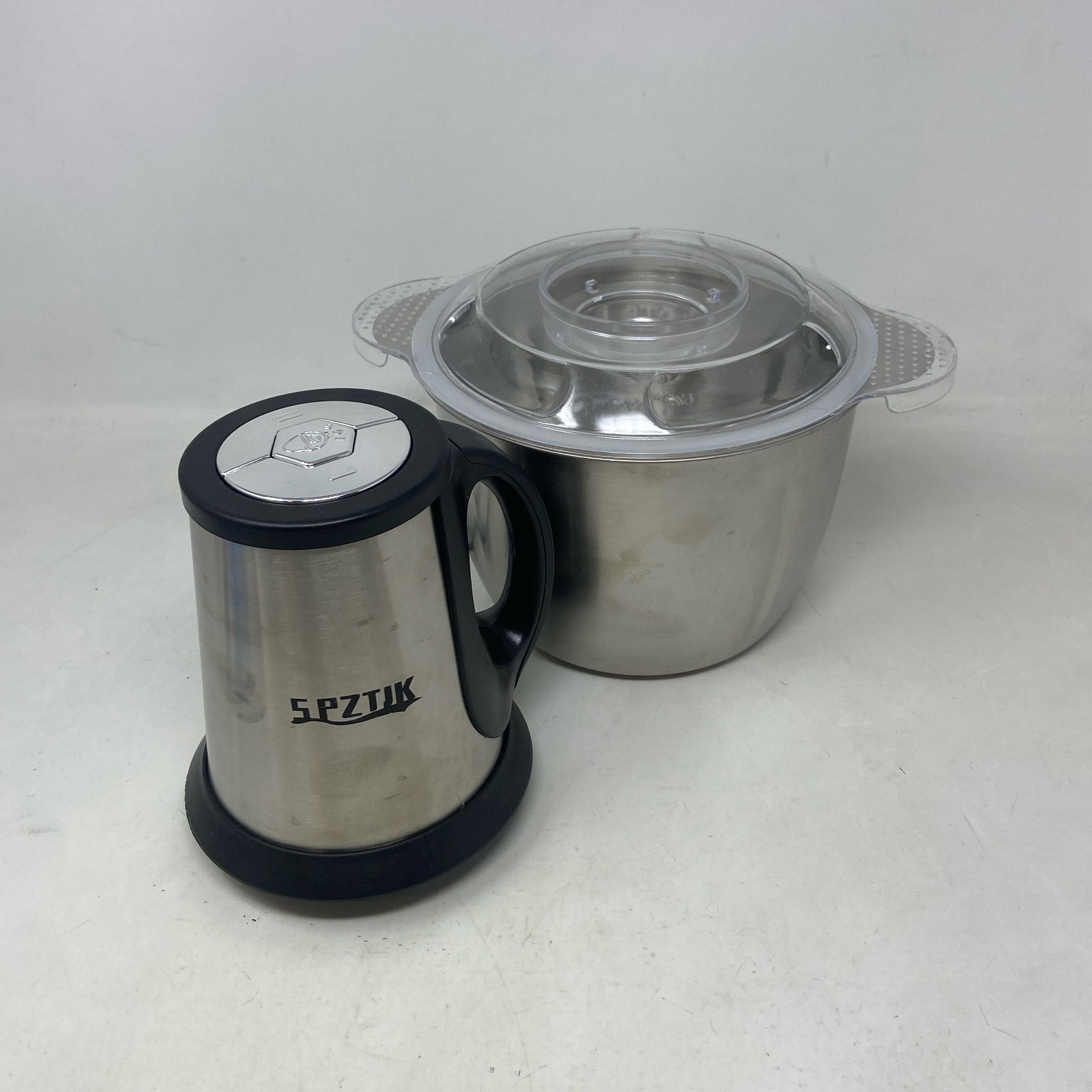 SPZTJK 300W 3-Speed Food Processor, 2L Stainless Steel, Silver/Black