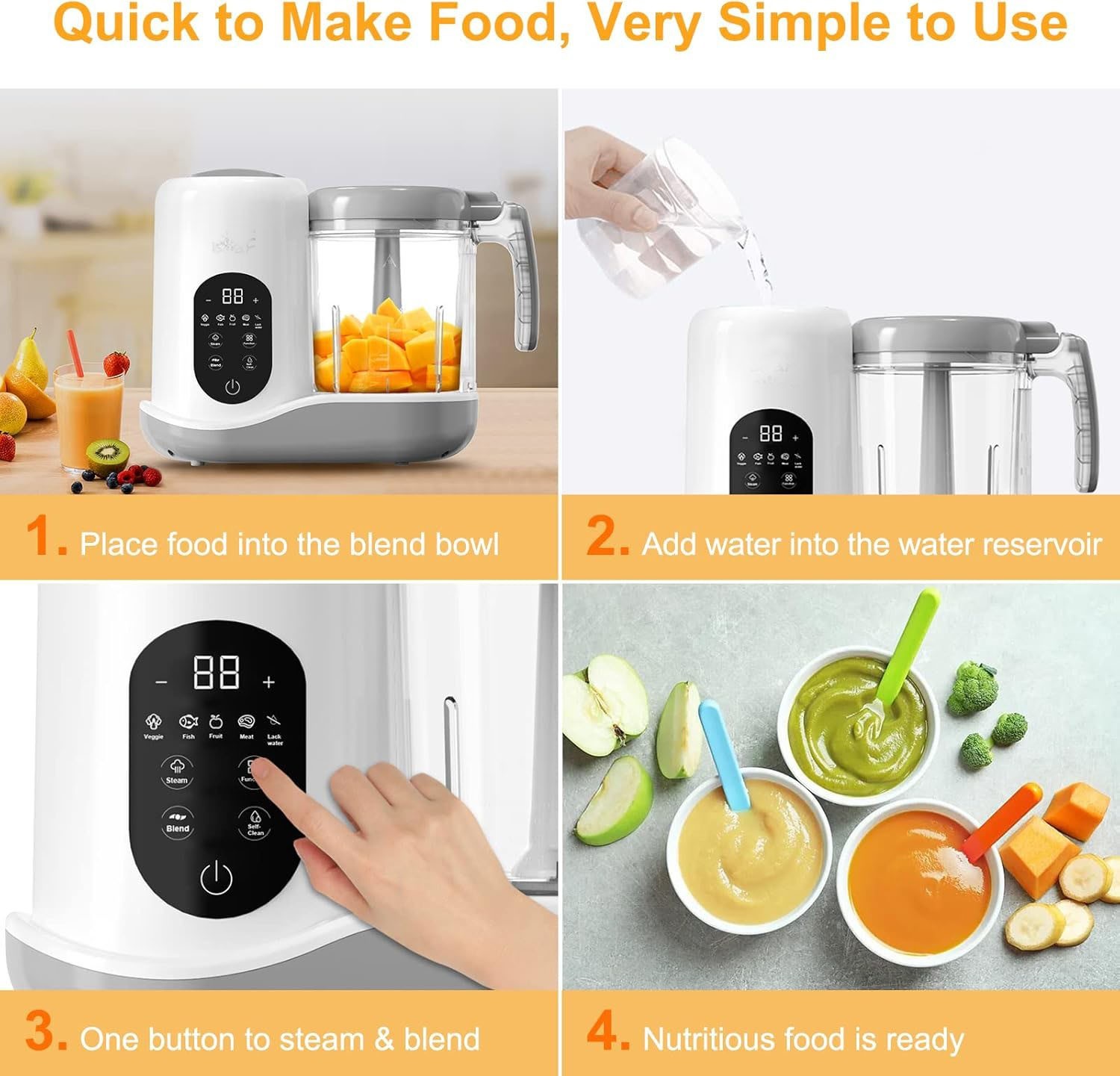 Procesador de Alimentos para Bebés | Procesador de Alimentos para Bebés en un So