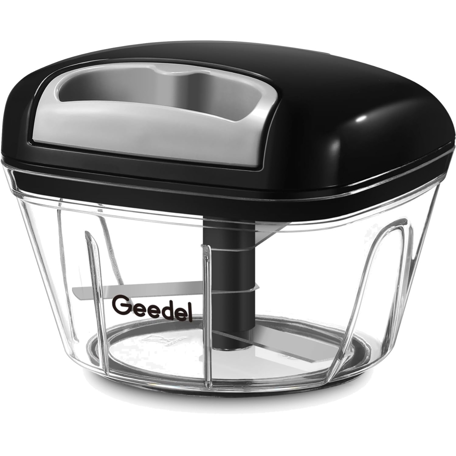 Manual Food Processor Vegetable Cutter 2 Cup Compact Kitchen Chopper