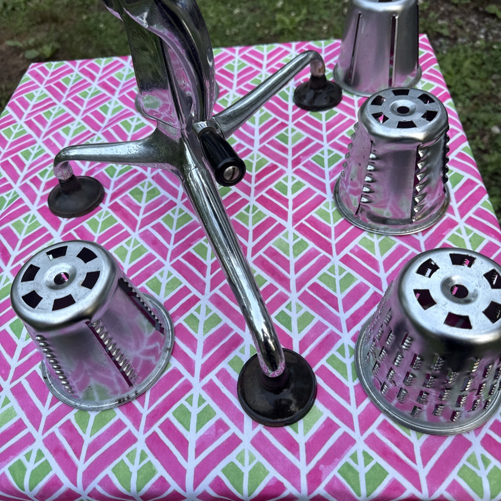 Saladmaster Five Star Food Processor Chopper Shredder Slicer 5 Cones Vintage