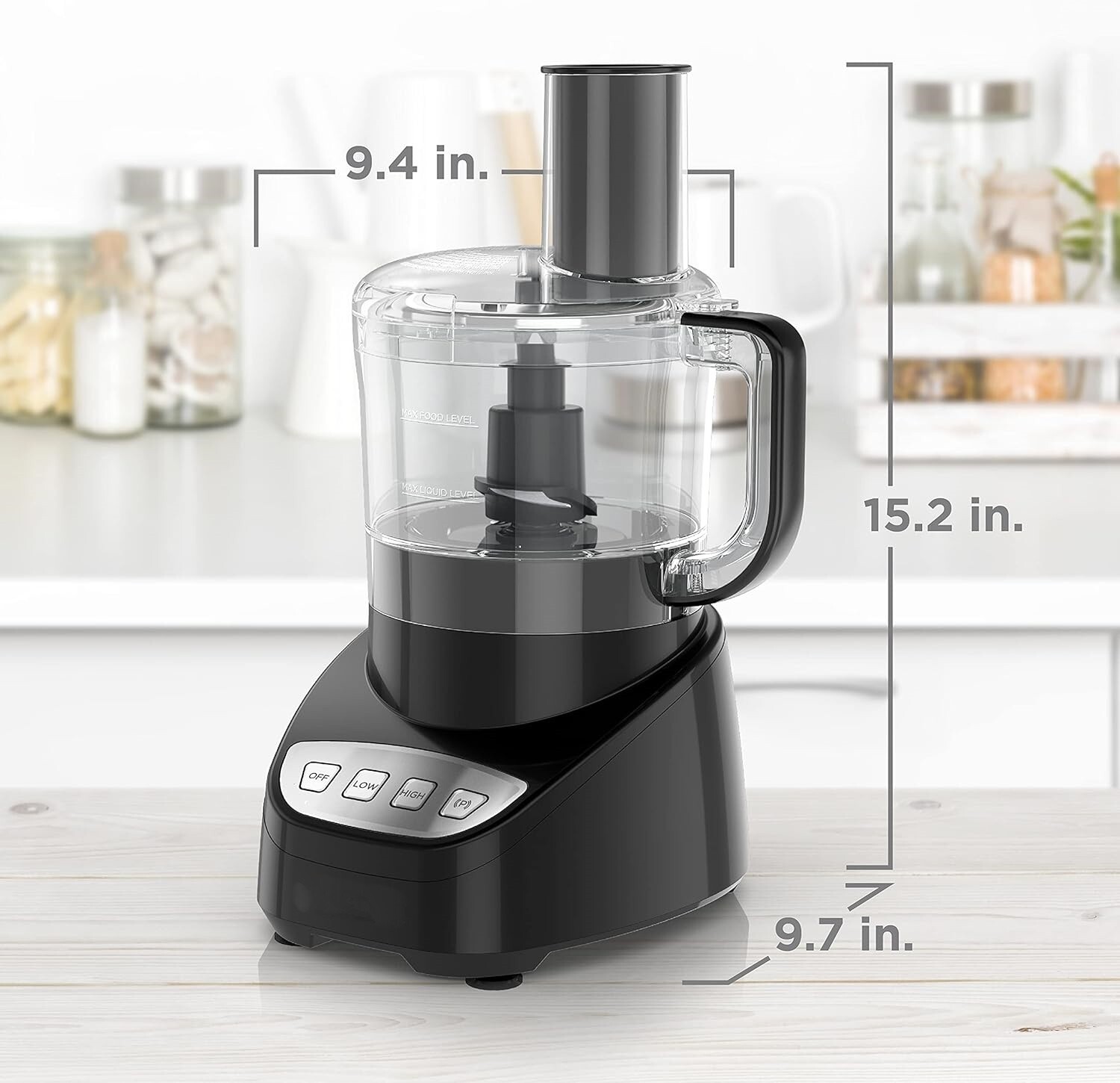 Procesador De Alimentos De 8 Tazas Acero Inoxidable Potente 450 W Nuevo