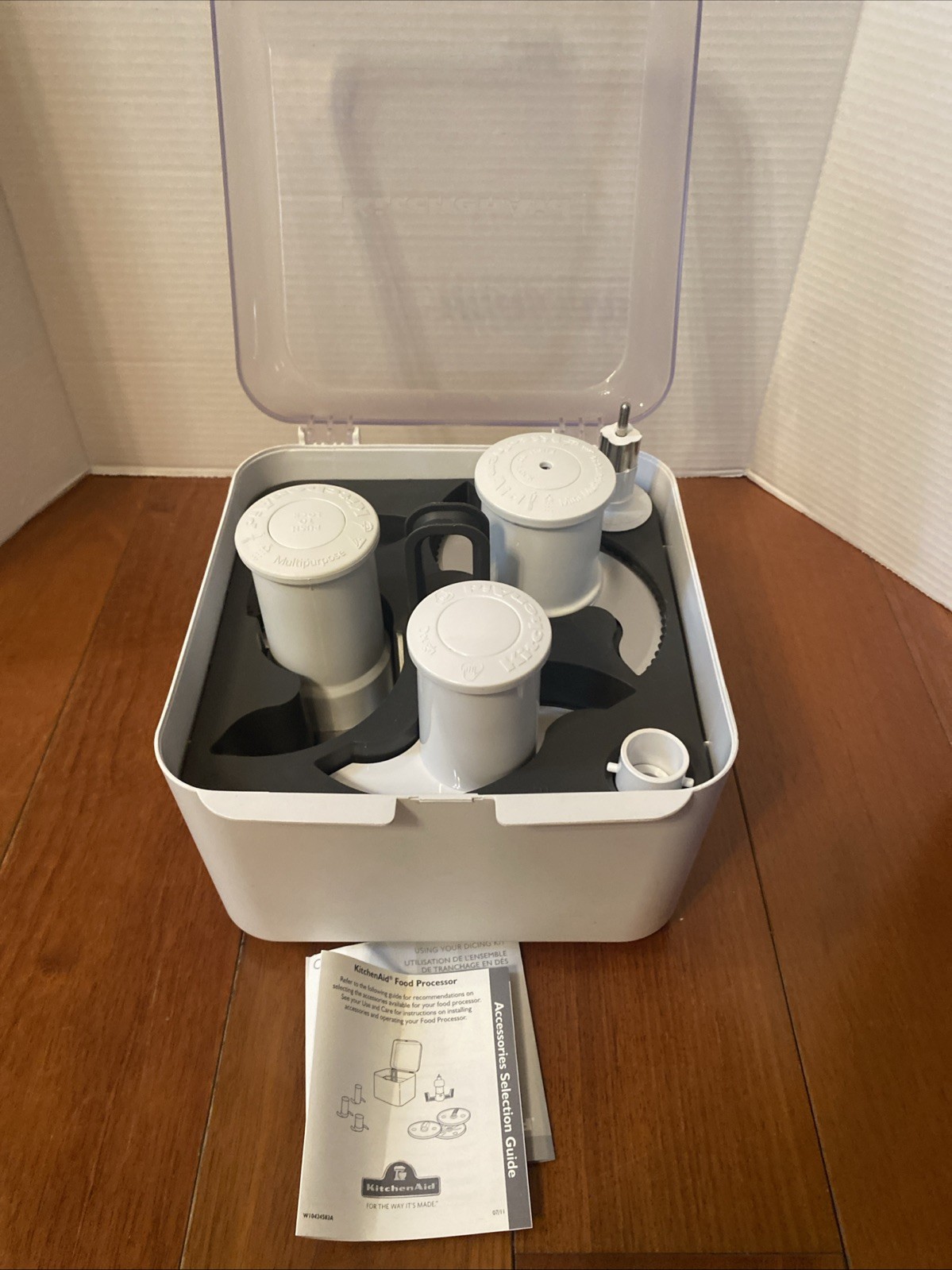 KitchenAid Food Processor Attachments Accessories blades W/ storage Caddy