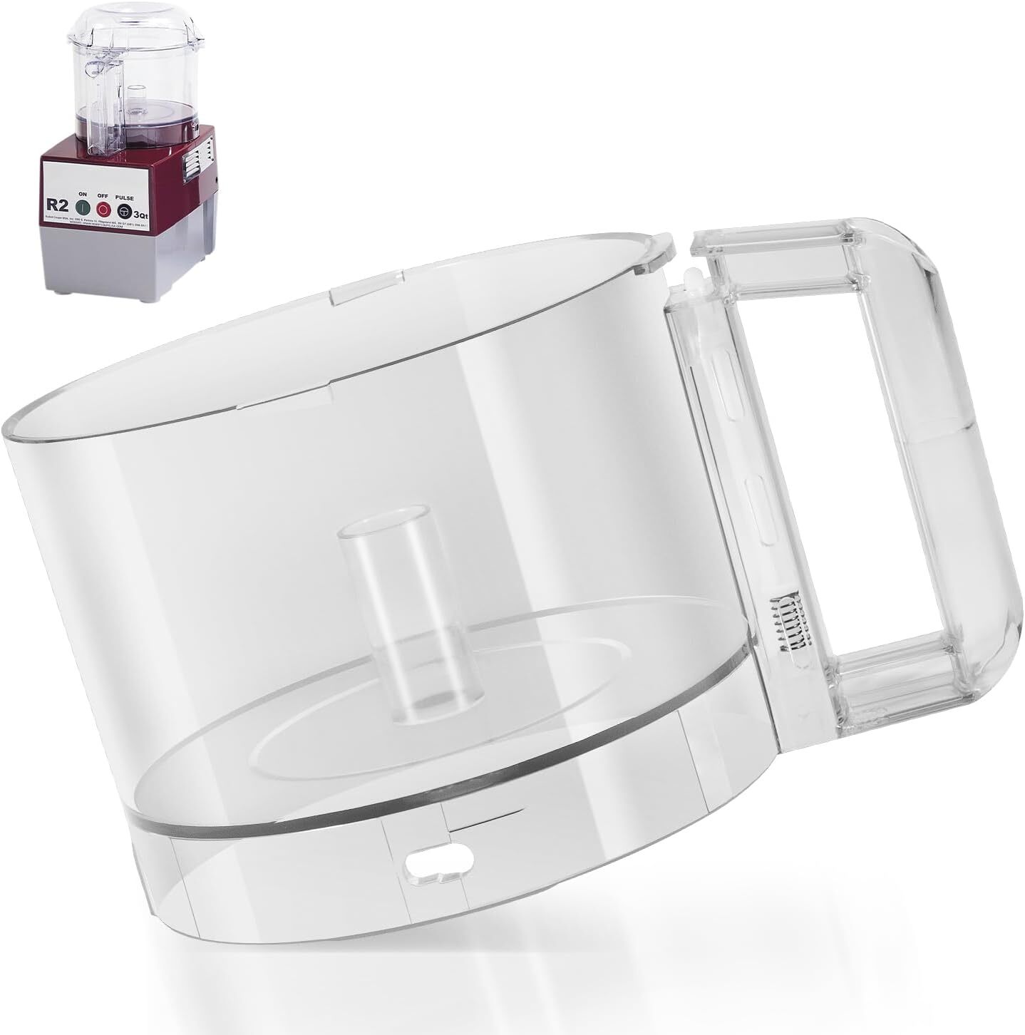 for Robot Coupe 112203 R2 Food Processor Bowl, 3 Quart Clear Bowl