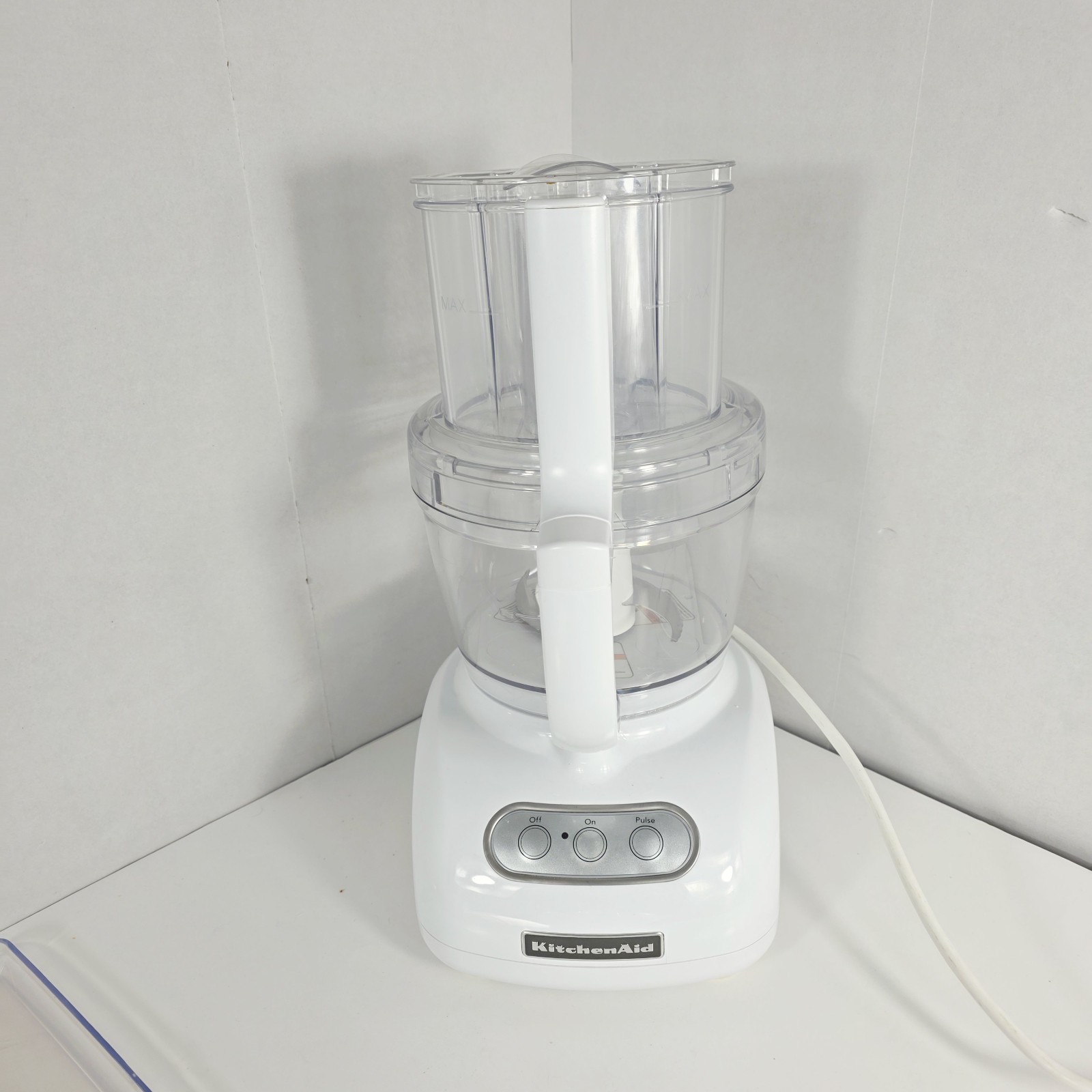 KitchenAid 12 Cup Food Processor White W/ Accessories & 4-Cup Bowl KFP760WH3