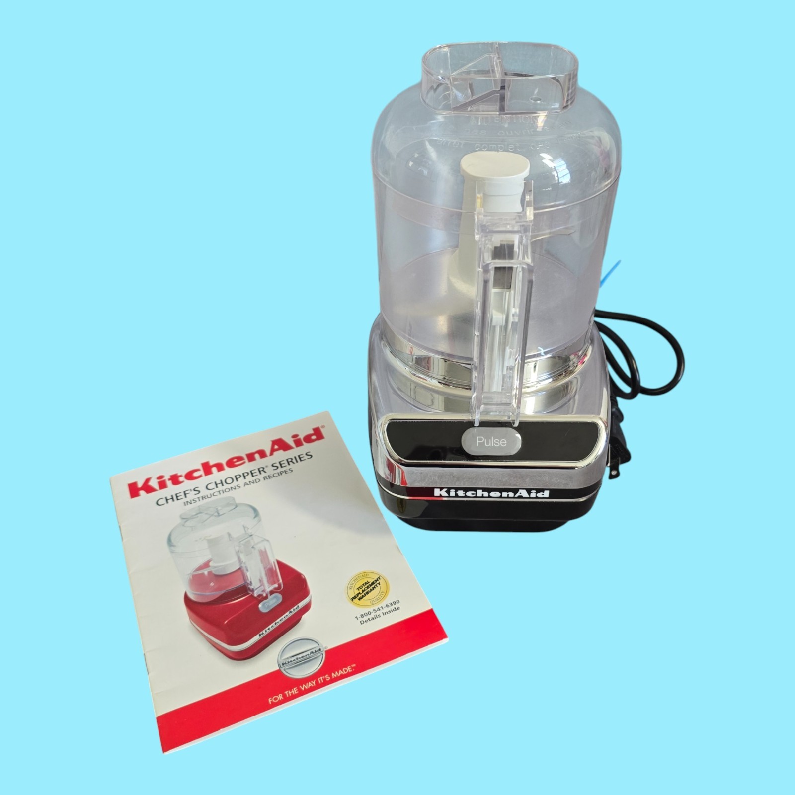 Kitchen Aid Chef’s Chopper Series Food Processor KFC3100 Chrome TESTED & WORKS!