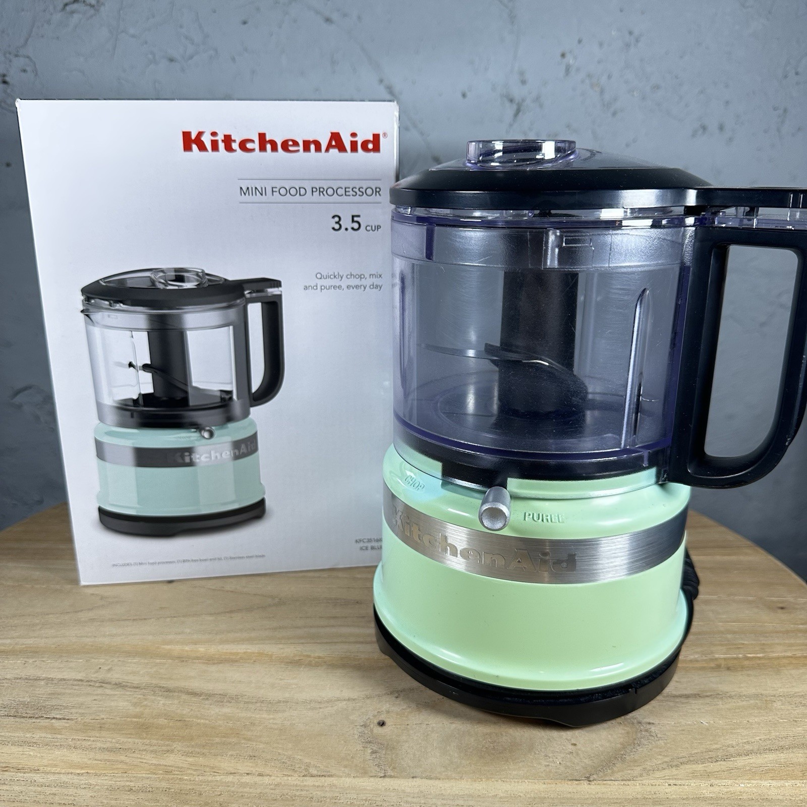 KitchenAid 3.5 Cup Mini Food Processor – KFC3516 – Ice Blue (FADING) – TESTED