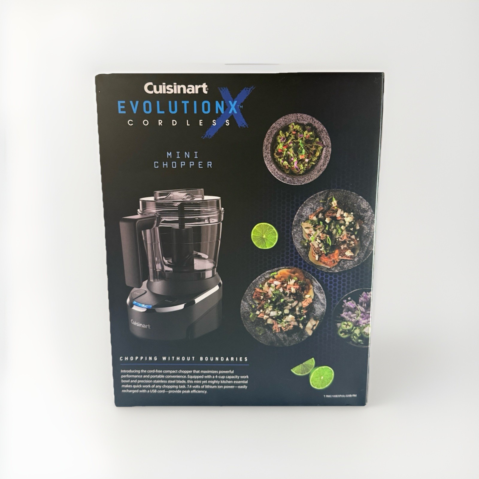 Cuisinart Cordless Mini Food Processor Chopper, 4 cup, RMC-100 EvolutionX NEW!