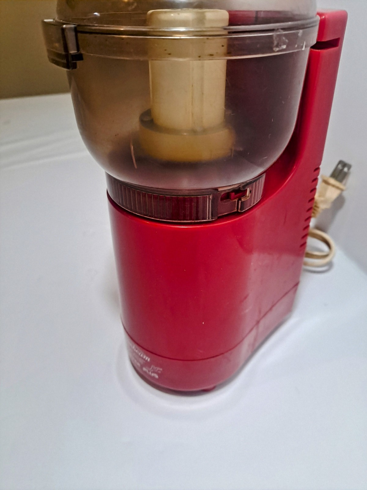 Sunbeam Oskar Jr Chopper Plus Mini Grinder Food Processor Red #14137 Works 100%