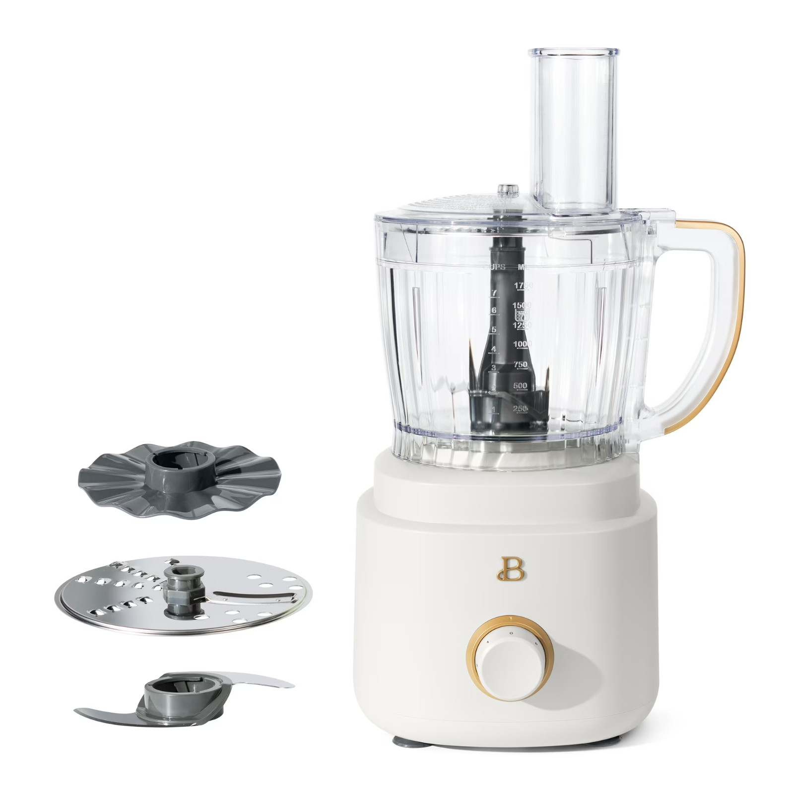 Beautiful 10-Cup Food Processor w/ Accessories, White Icing