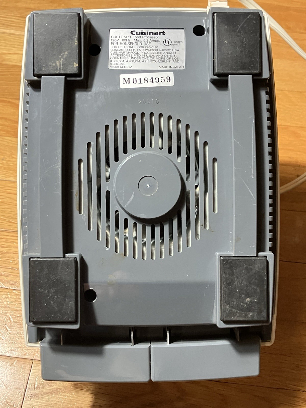 Cuisinart Pro Custom 11 DLC-8M 120V Food Processor Motor Base Replacement Only