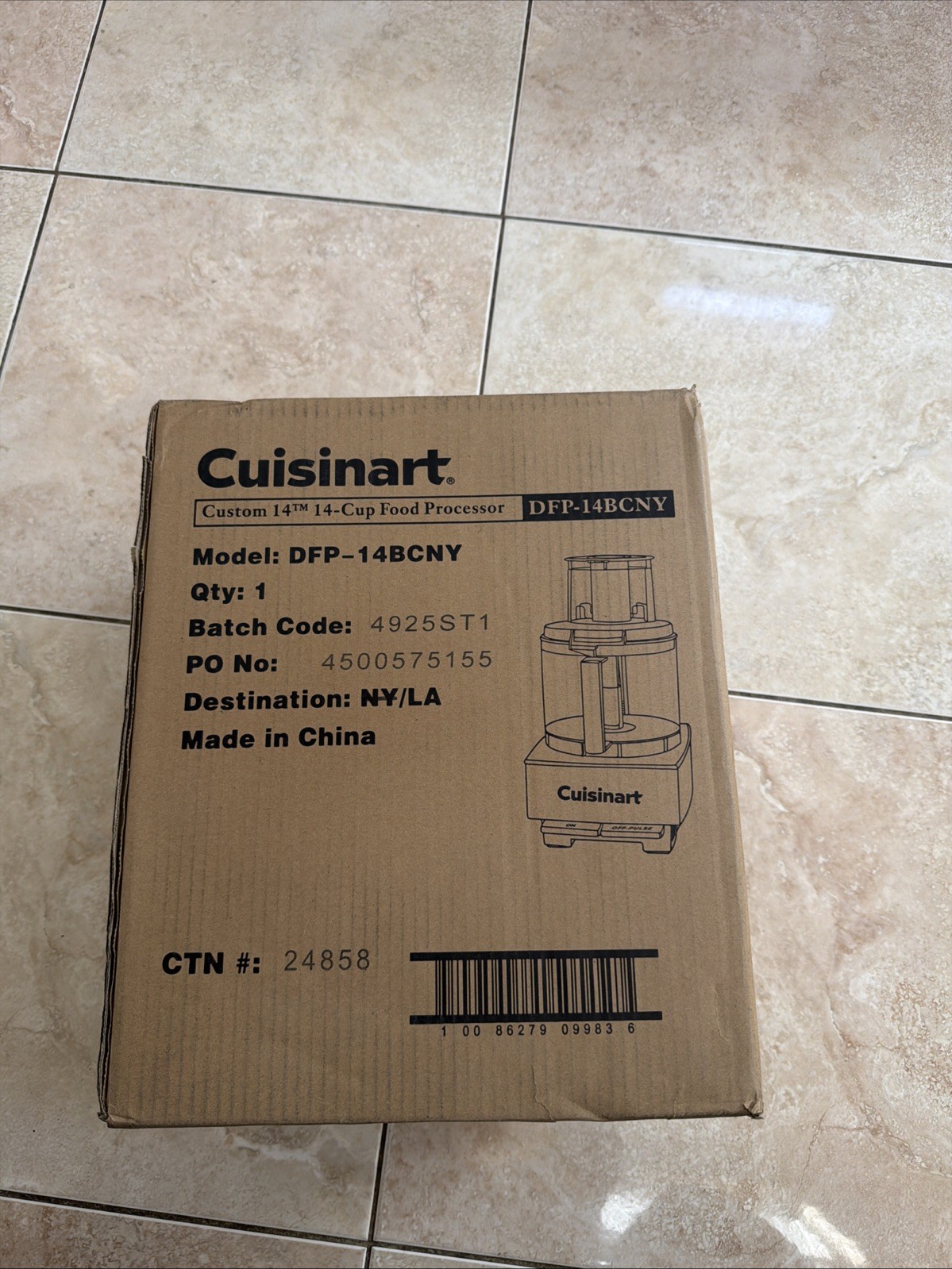 Cuisinart Custom 14 14-Cup Food Processor – Brushed Stainless (DFP-14BCNY) New