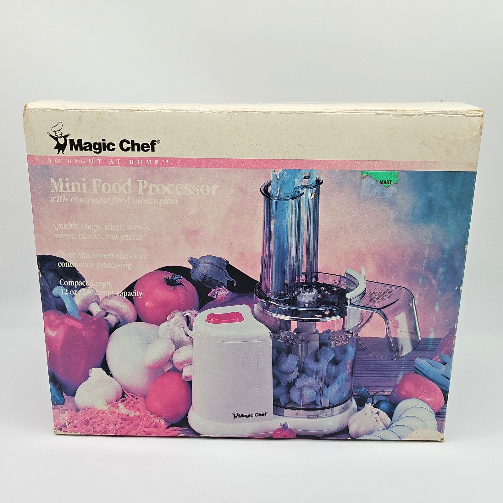 Magic Chef Mini Food Processor Compact 1-1/2C/12oz Capacity Chops Slices Shreads