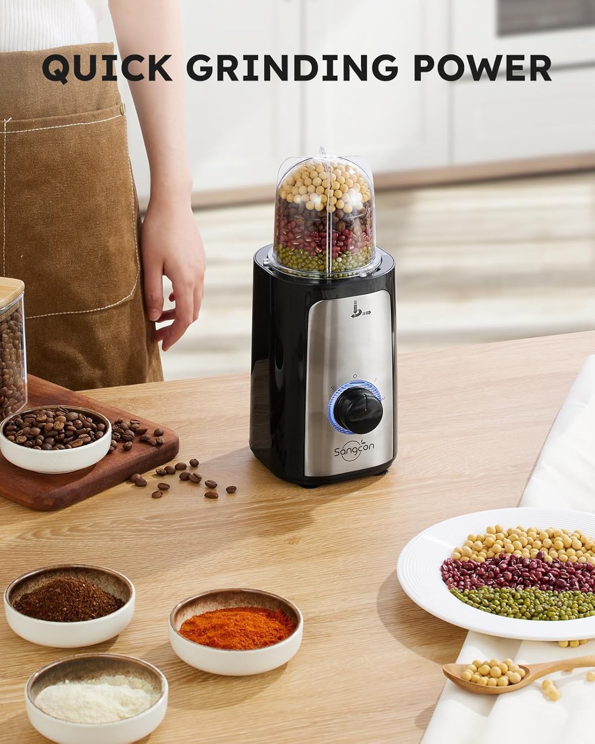 5 in 1 Blender and Food Processor Combo for Kitchen, Small Electric Food Chop…
