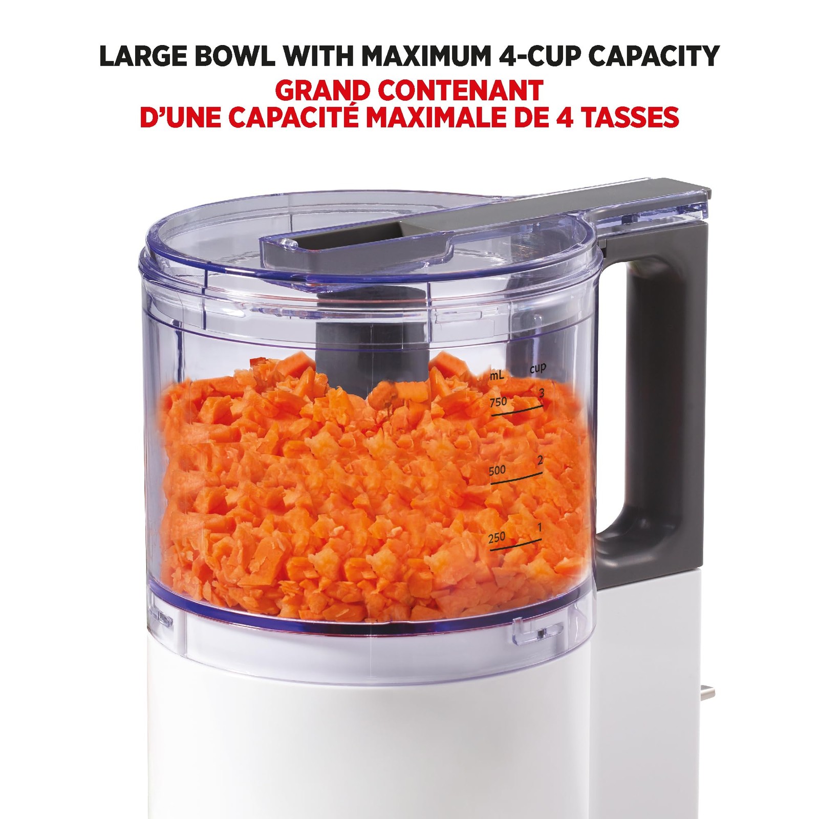 Electric Oscillating Food Processor – 4 Cups – Measuring Spoon – High, Low & …